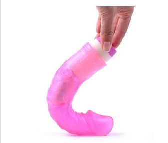 Dildo flexible rosa/transparente